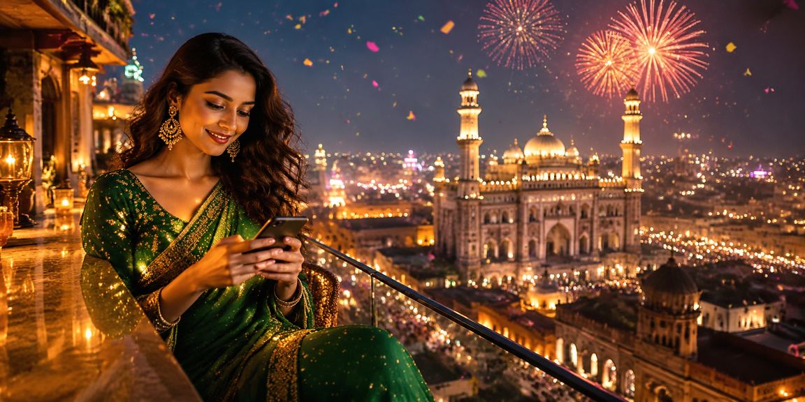 Brightly lit cityscape representing active online betting in India